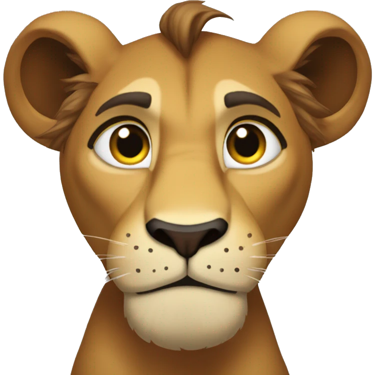 Scar the lion with a scar on his eye (the lion king)  emoji