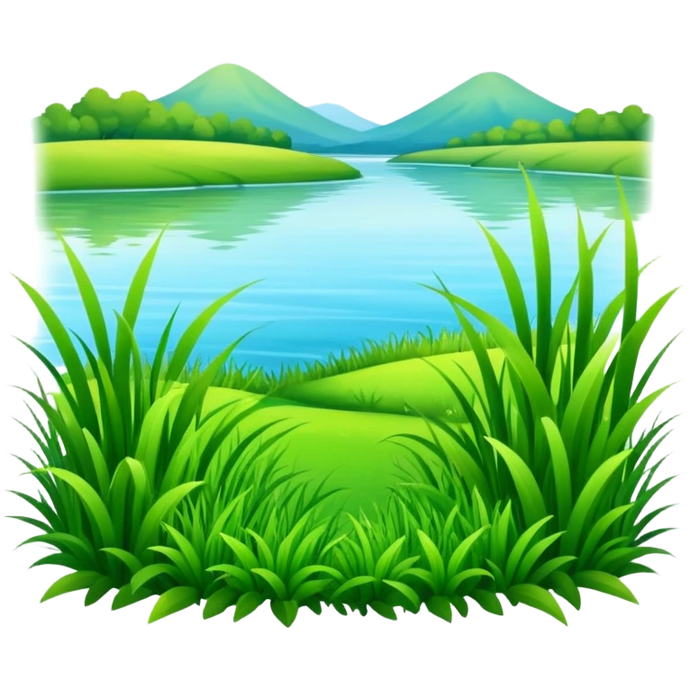 grass near the river emoji