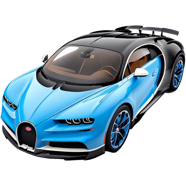 Bugatti Chiron - Bugatti (Model Year: 2022) (Iconic colour: Blue and black) emoji