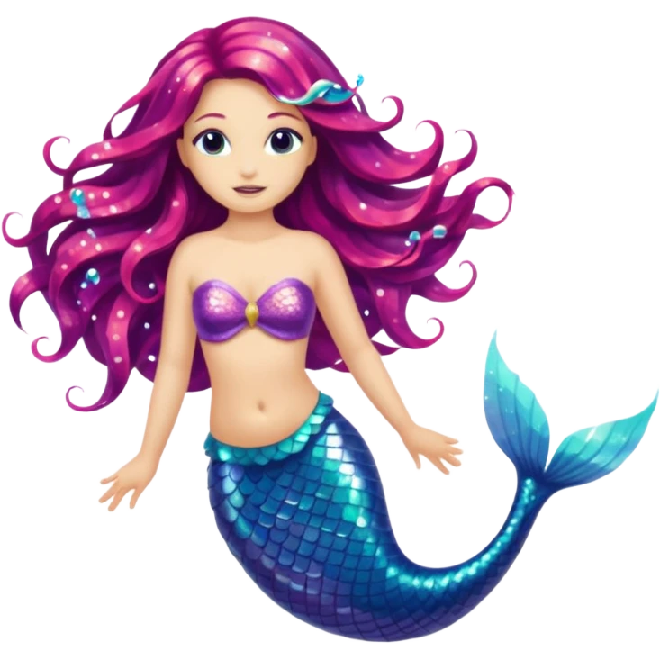 Glitter mermaid emoji