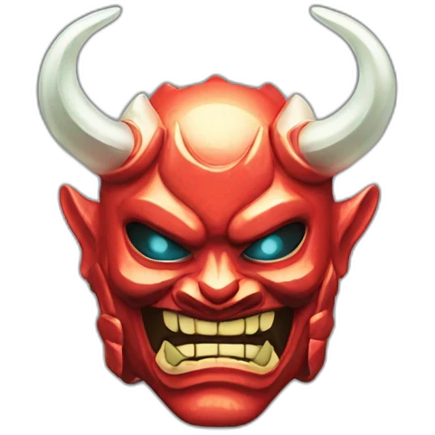crystal japanese oni mask emoji