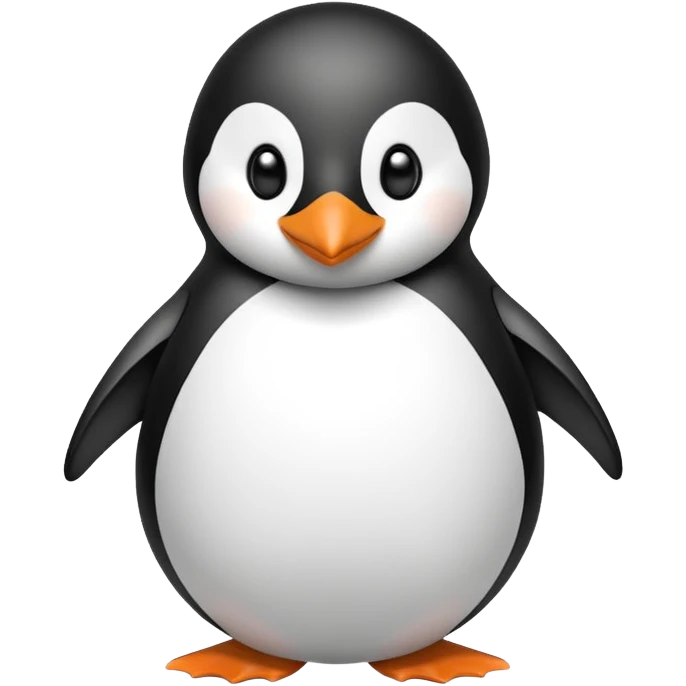penguin with a ball emoji