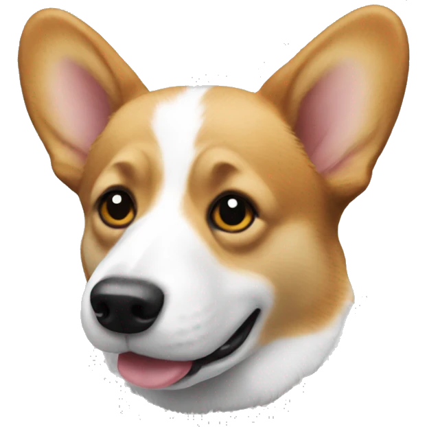 Black and white corgi emoji