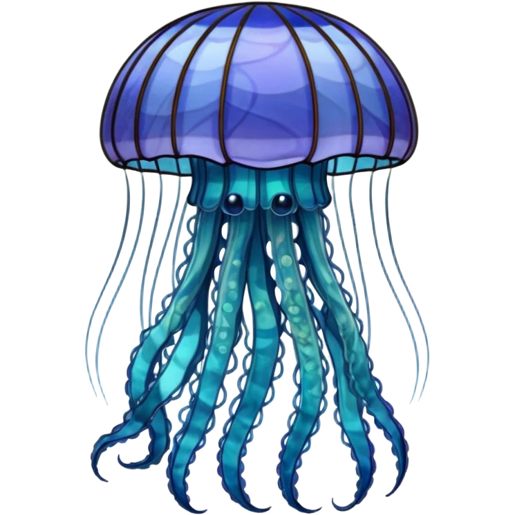 a beautiful jellyfish designed in a medieval style emoji