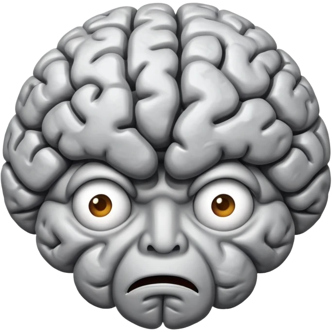 Dumbfounded brain emoji