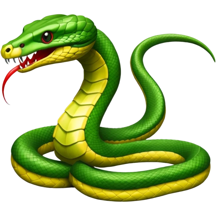 Viper toxic snake with poison emoji