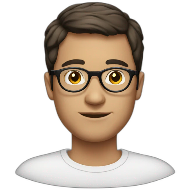 white-male-brunette-black-round-glasses emoji