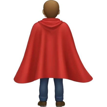 red hero cape back view emoji