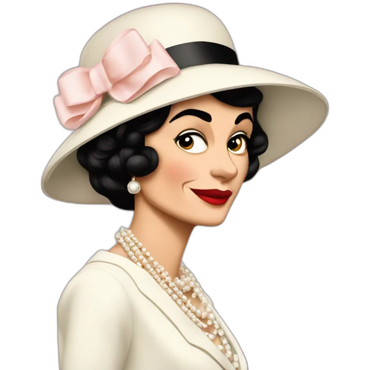 coco chanel mirando de perfil emoji