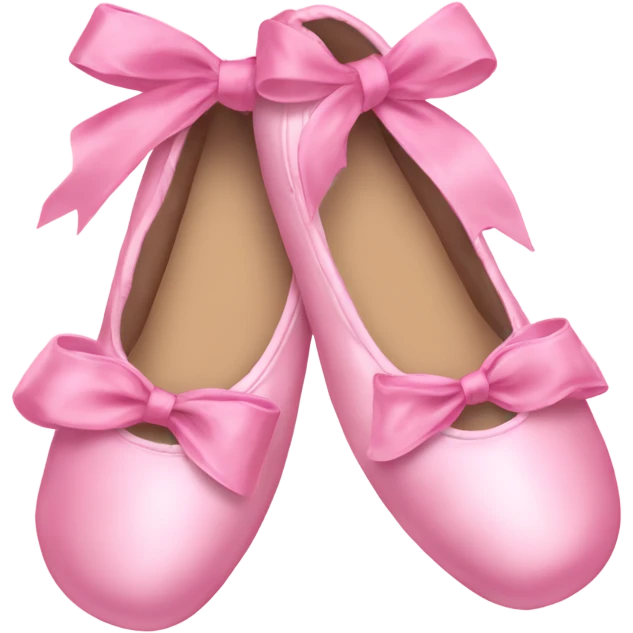 ballet shoes with a bow in pink emoji
