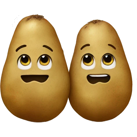 two potato marrying each other emoji