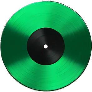 dark green vinyl record emoji