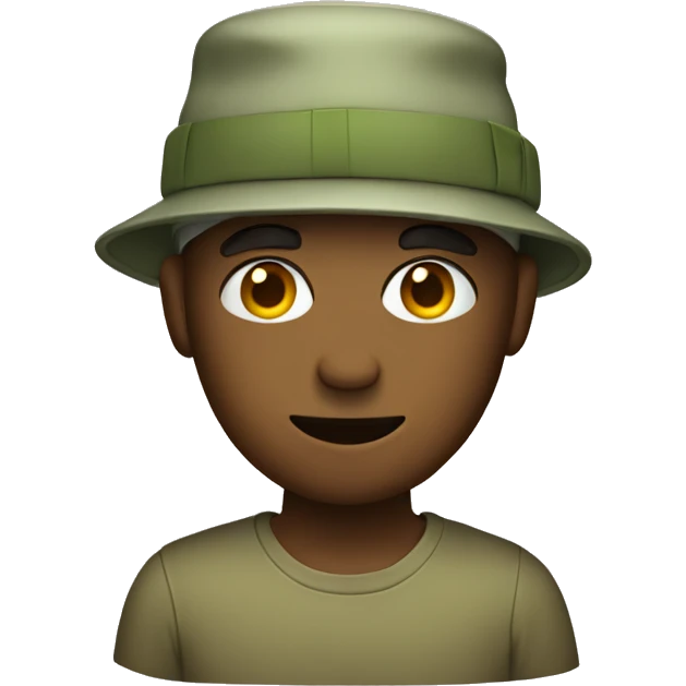 an olive wearing a bucket hat emoji
