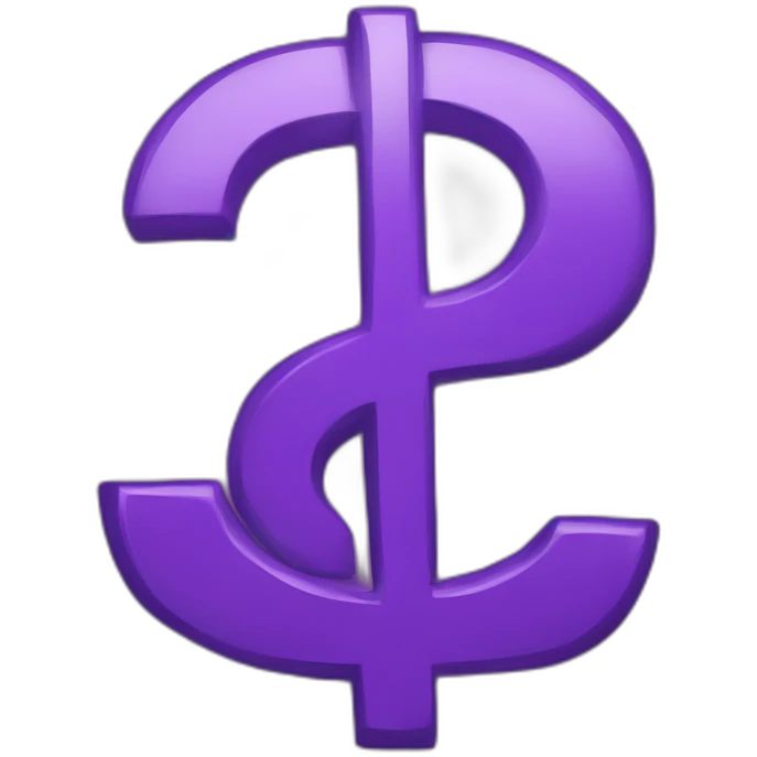 purple dollar symbol emoji