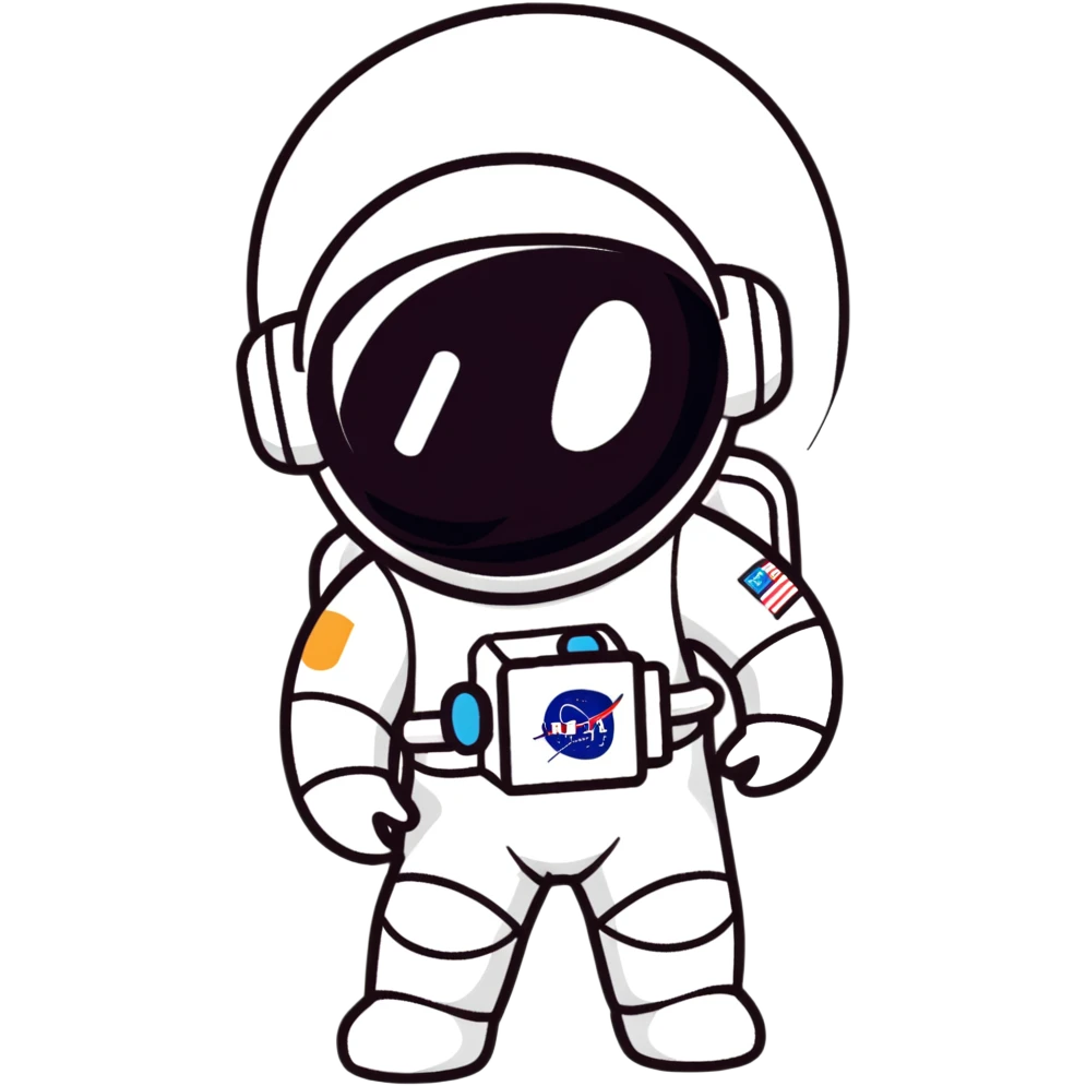 kid astronaut in white spacesuit with helmet emoji