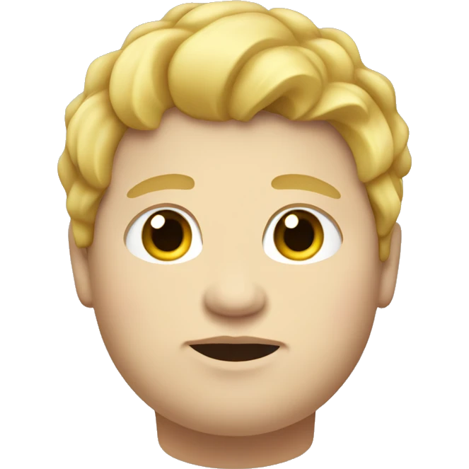 Obese, young male, long blonde hair emoji