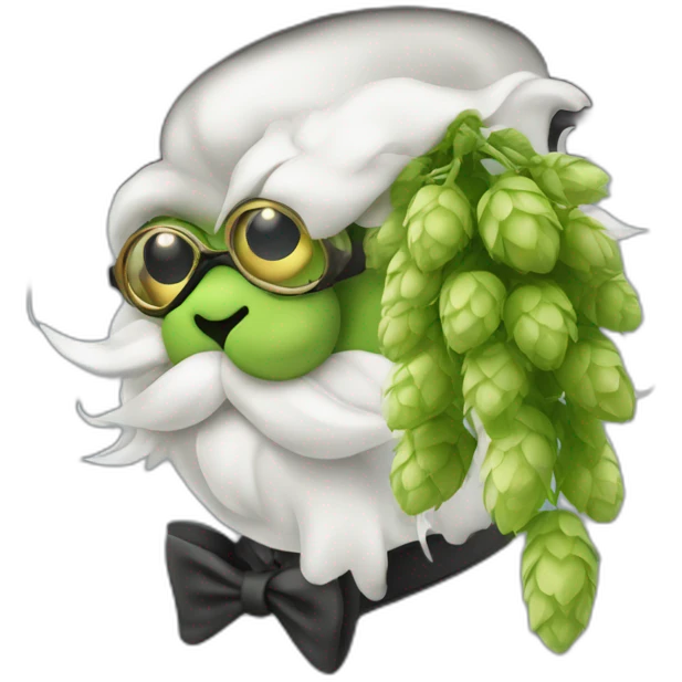 Hops with monocle and top hat  emoji