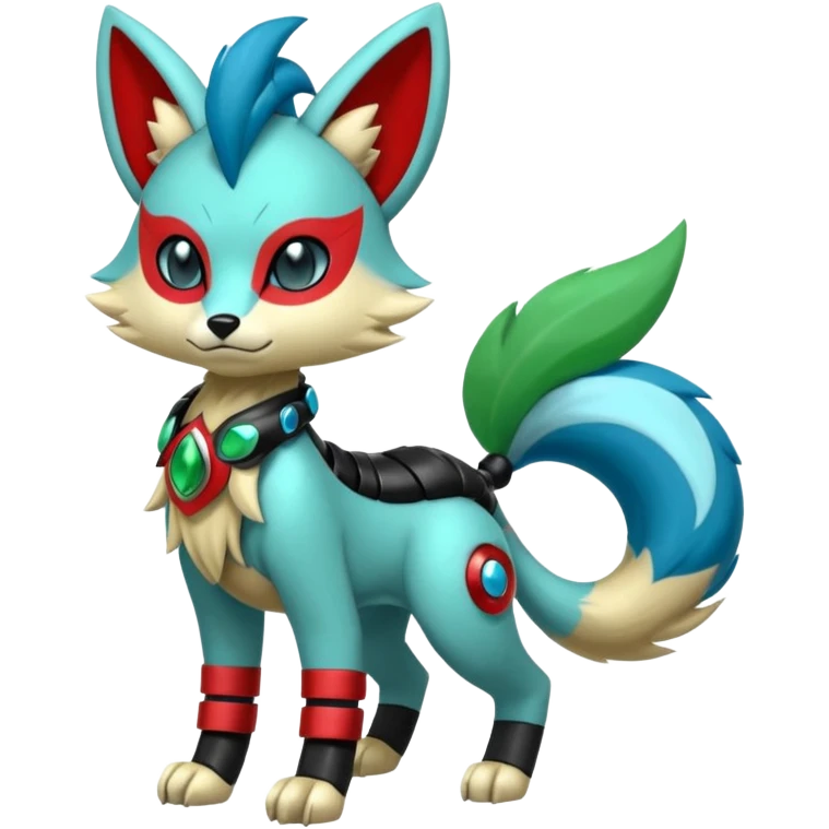 Shiny Furry Anthro Meloetta-Zeraora-Protogen-Primagen-Pokémon-Fakémon-creature emoji