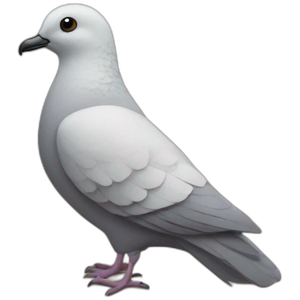 Mustache pigeon letter emoji