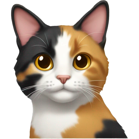 Calico cat in picture frame emoji
