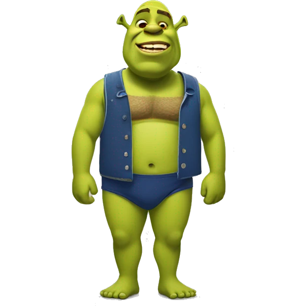 shrek wearing swimsuits  emoji