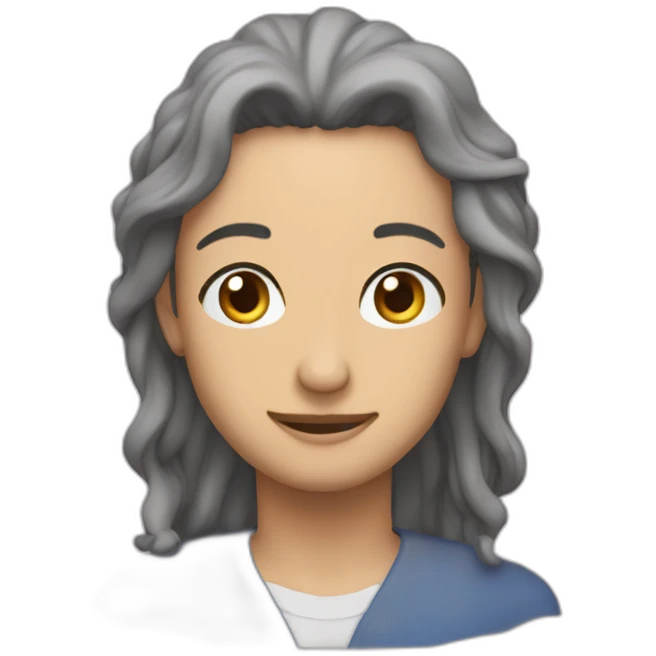 بنت لابسه فستان وشعرها بني emoji