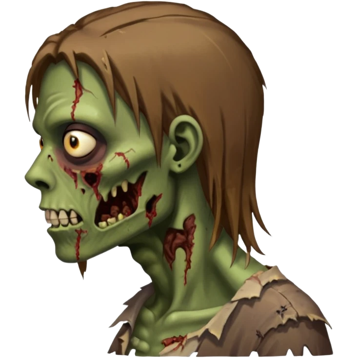 Zumbi moreno com cabelo liso foto de perfil emoji