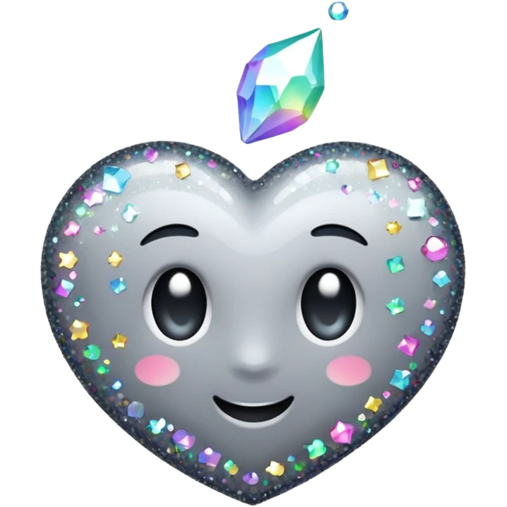 sweet glitter gray emoji