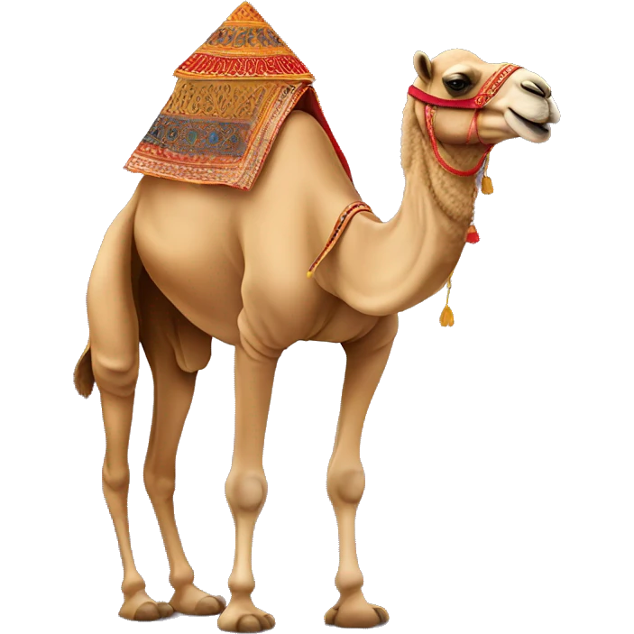 camel in arabic costume emoji