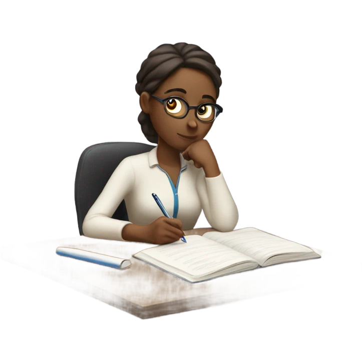 Mom doing homework emoji