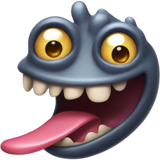 Silly tongue creature emoji