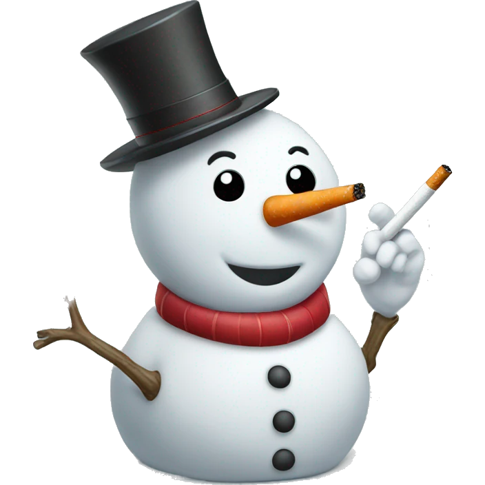 Snowman with cigarette  emoji