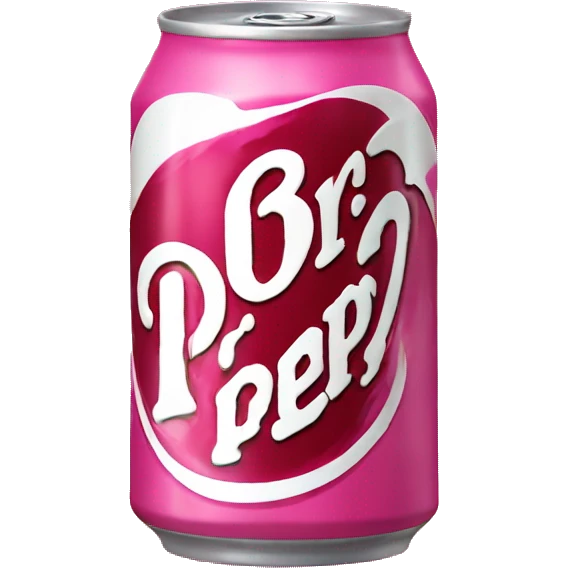 Pink Dr.pepper can with white logo  emoji