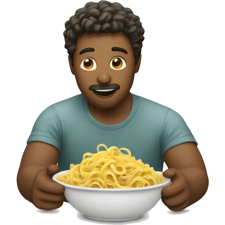 person eating pasta emoji
