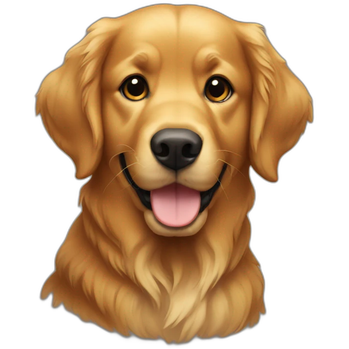 Golden retriever black and brown emoji