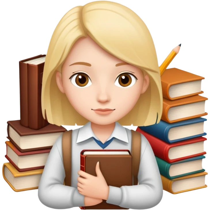 student with books and pencil, symbolizing studying emoji