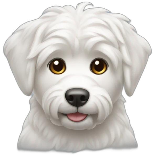 perro maltés blanco emoji
