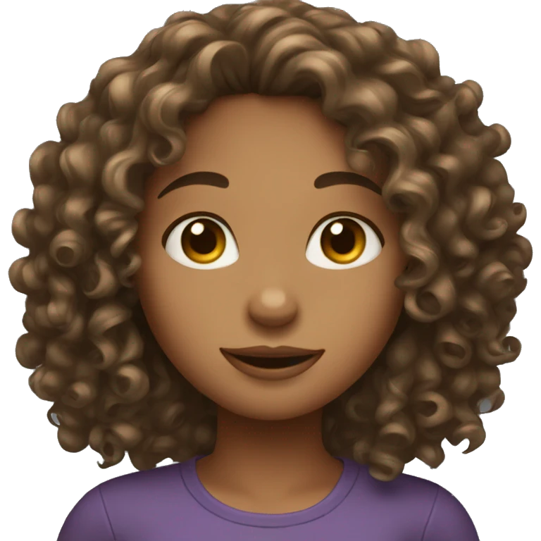 Curly hair girl  emoji
