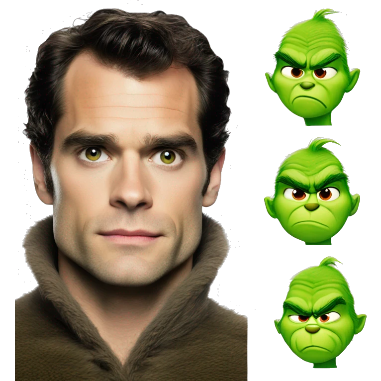henry cavill as grinch emoji