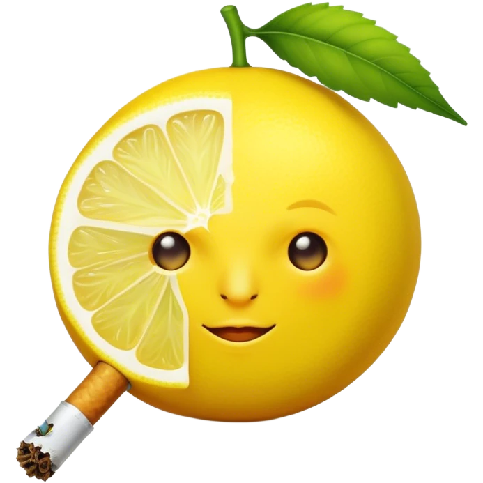 Lemon smoking weed emoji