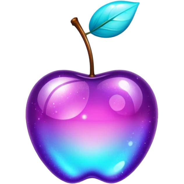 glitter purple and cian cherry emoji