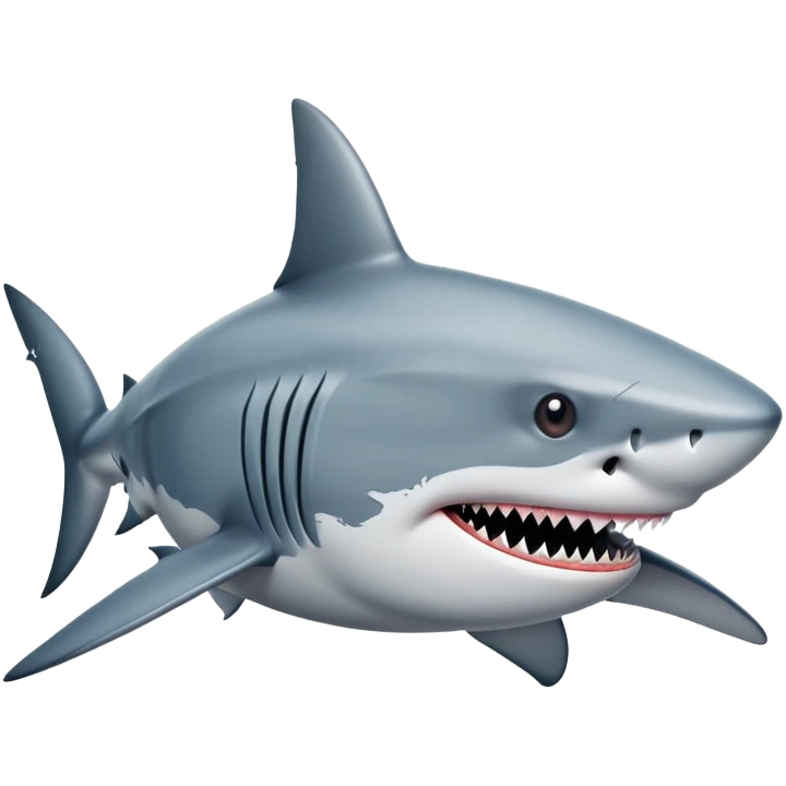 Un tiburón con cortes emoji
