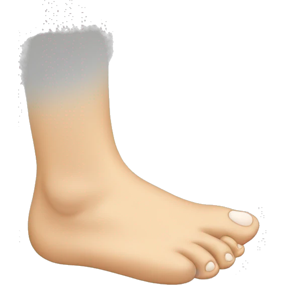 Foot with face  emoji