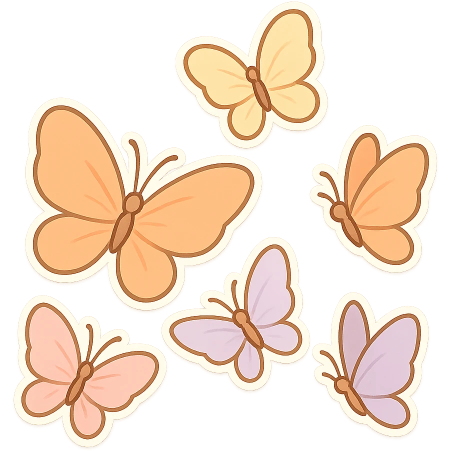 一群飞舞的蝴蝶 emoji