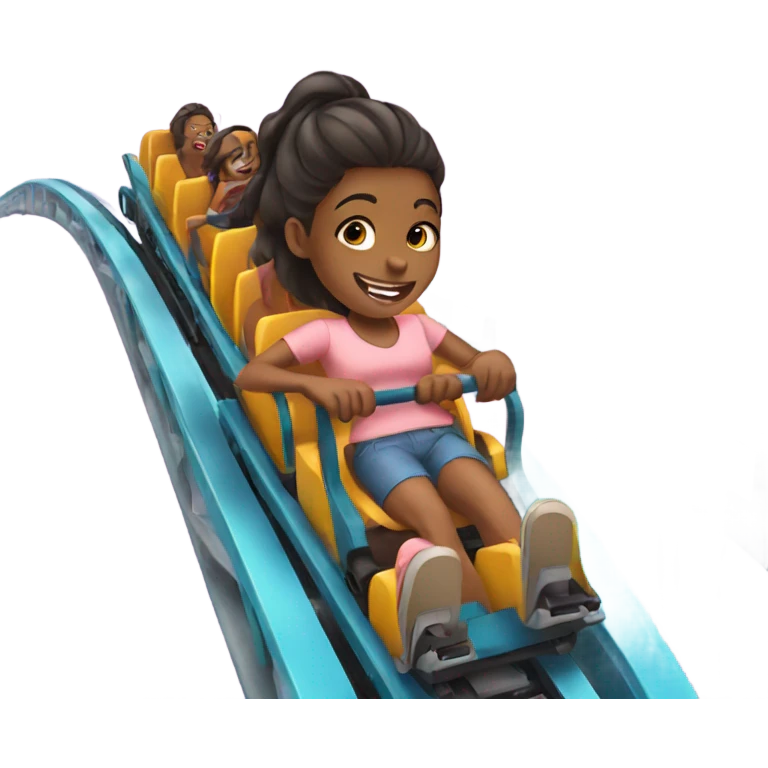 a girl on a roller coaster emoji