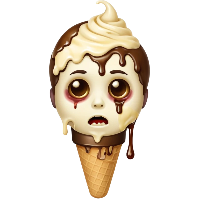 Zombie ponda eating icecream  emoji
