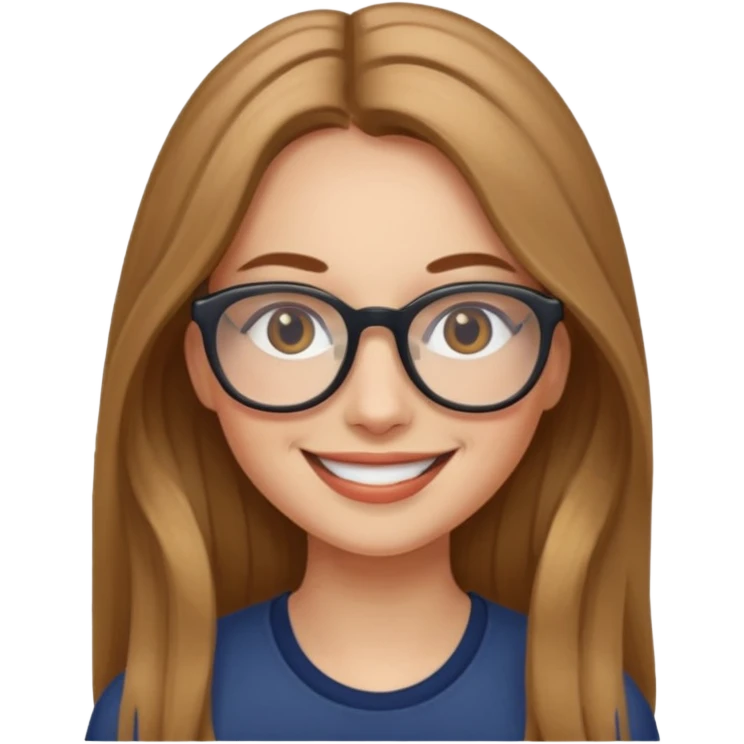 Painting Hold. Women smilling   Long hair,  lunette emoji