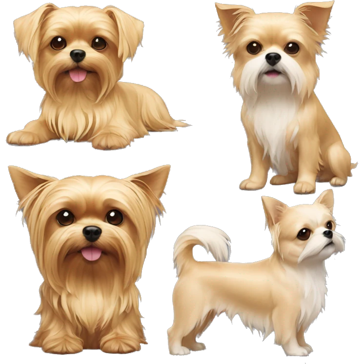 Yorkshire terrier/chihuahua/shihtzu blonde dog emoji
