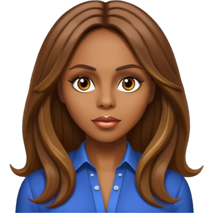 Deborah Cox with long brown hair emoji