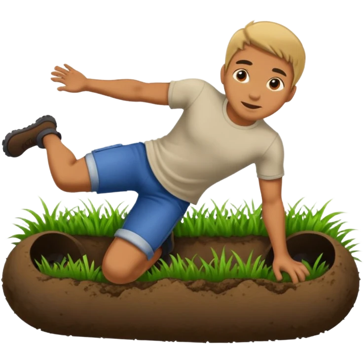 Man rolling on ground emoji